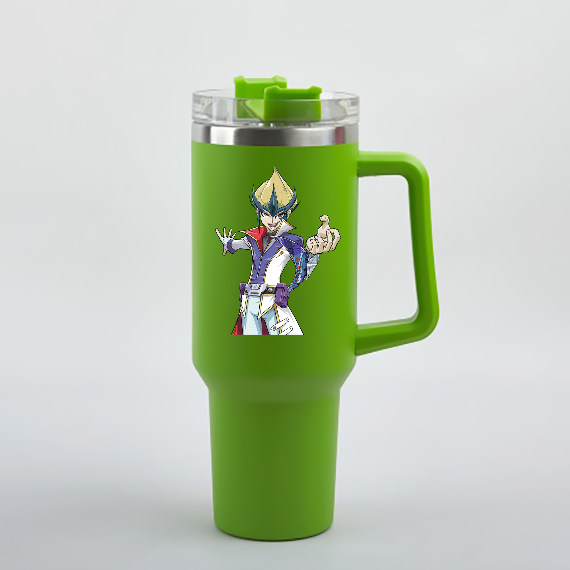 （画像用） 遊☆戯☆王 Yu-Gi-Oh! 1200mL車用タンブラー - クリスタルステッカー（プラスチックストロー付き）